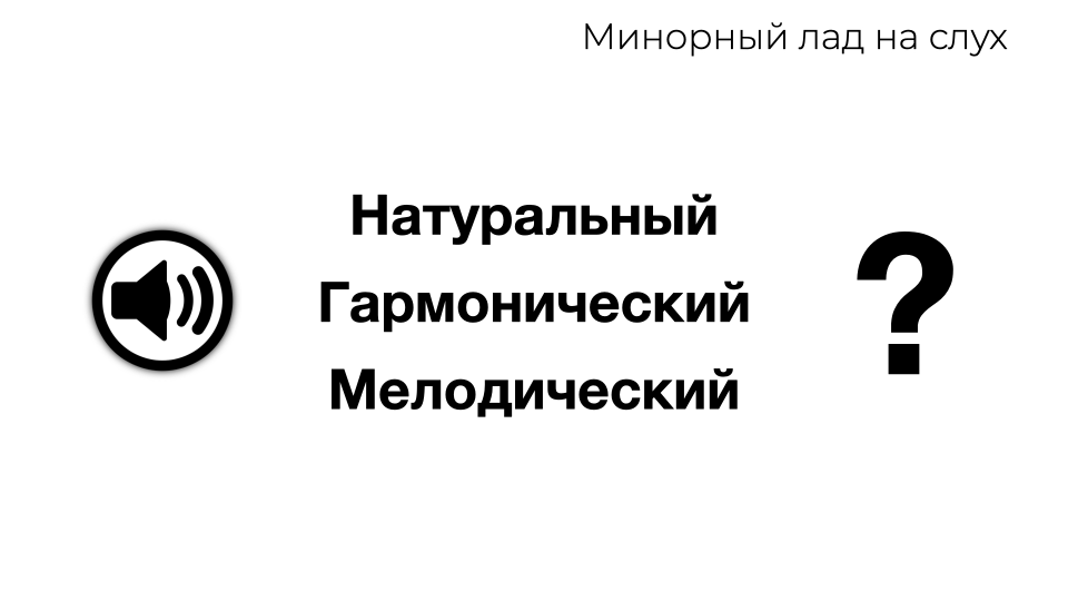 Виды минорного лада на слух