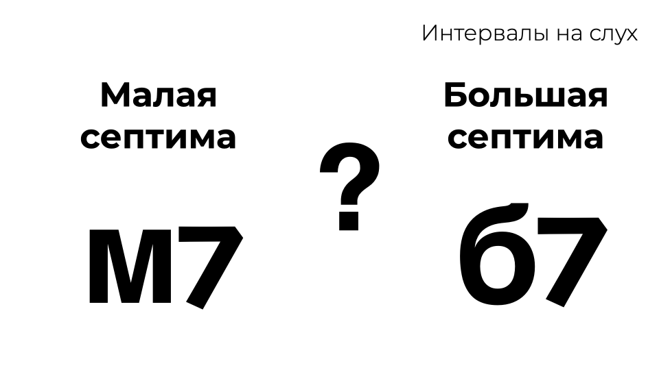 Септима малая или большая